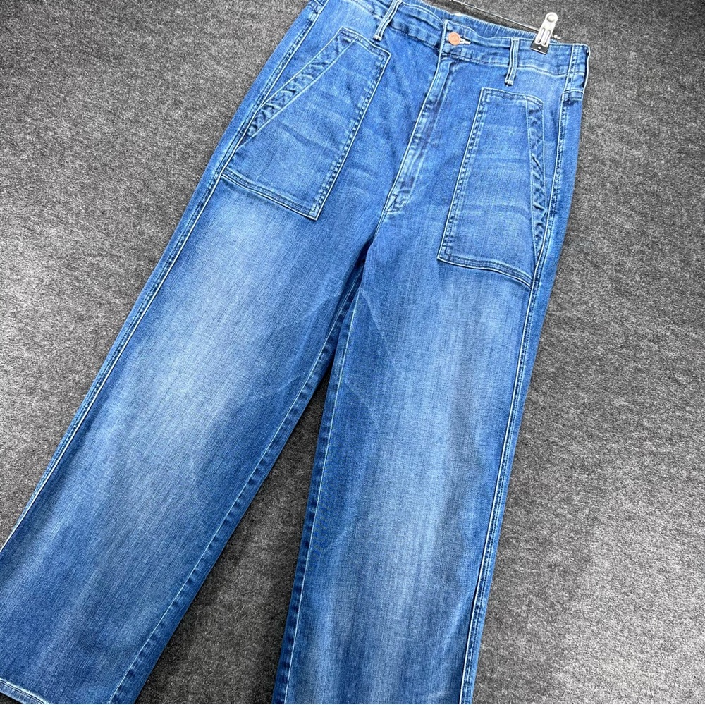 Mother Jeans Womens 30 Patch Pocket Greaser Jeans Ankle Crop